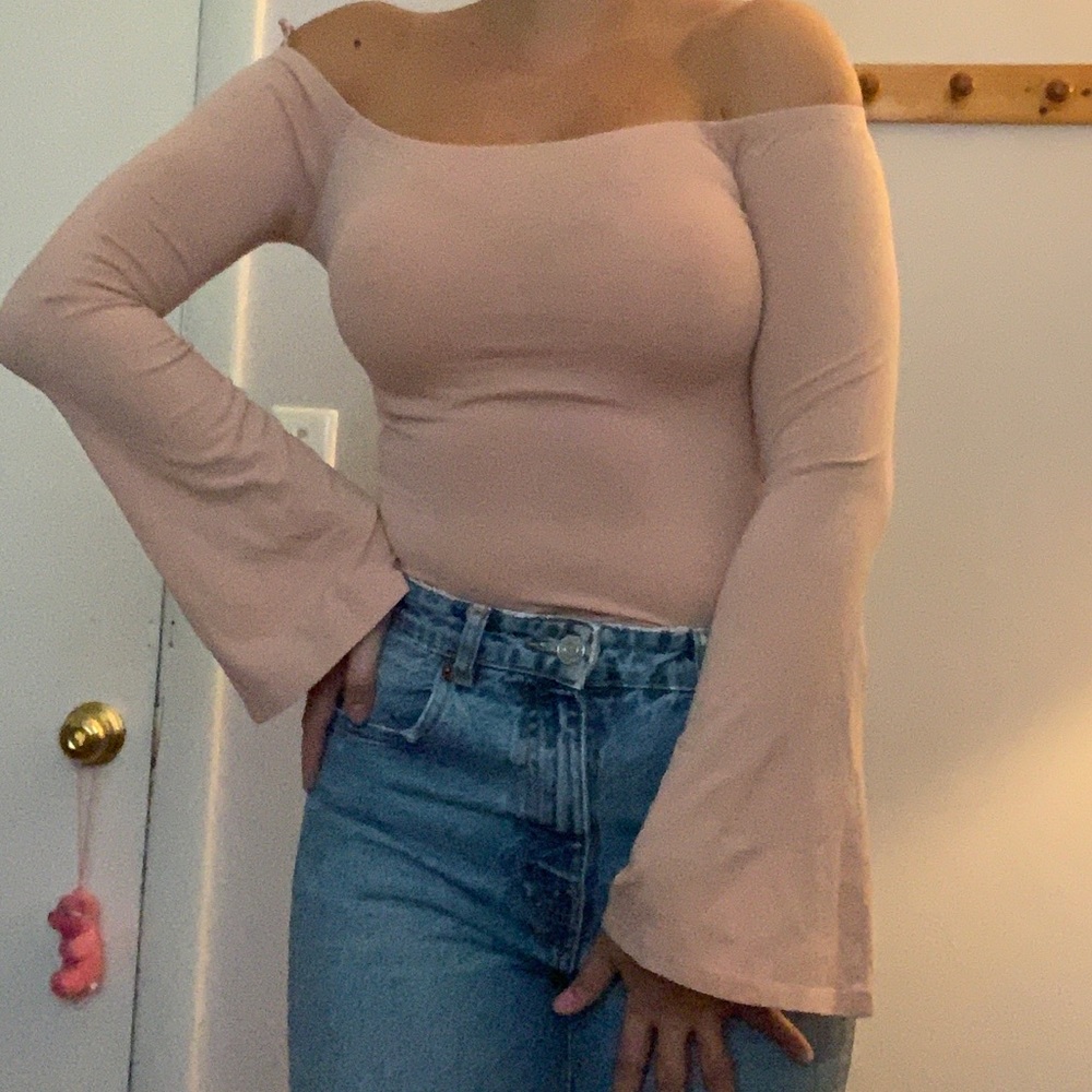 Mauve off the shoulder bodysuit